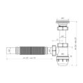 ALONI SIPHON BOUTEILLE FLEXIBLE AVEC CREPINE Ø32CM BLANC1