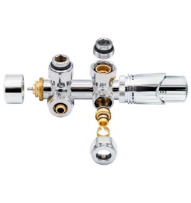 KIT DE RACCORDEMENT CENTRAL ÉQUERRE CHROME M30X16/2