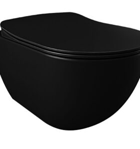 WC SUSPENDU DESIGN - NOIR MAT