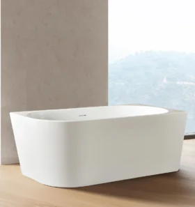 ALONI – Baignoire d’Angle Droite – Acrylique – 180×80×58 cm – Blanc Brillant