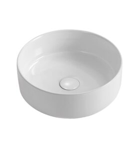 Lavabo à poser en céramique 36×12,5×36 cm – Blanc brillant