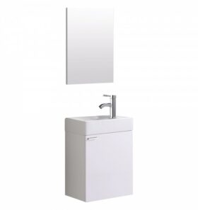 ALONI – Meuble WC Set Complet – Blanc – Design Moderne & Compact